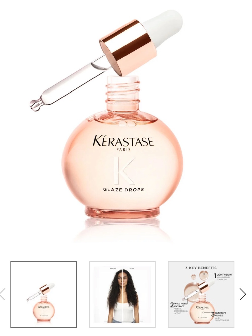 Kerastase Gloss Absolu Anti-Frizz Glaze Milk and Glaze Drops - Picture 3 of 6